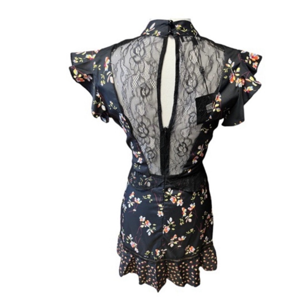 Parisian Lace Mix‎ Print High Neck Dress NWT - Picture 3 of 4